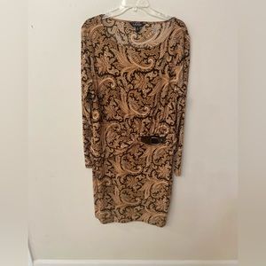 Ralph Lauren Paisley Knee Sheath Dress 16